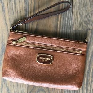 Michael Kors Camel Brown Wristlet